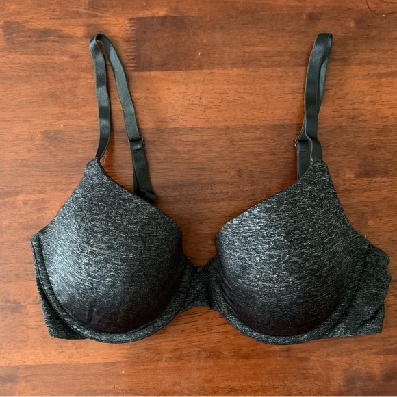 Victoria's Secret Women Bra 34D Gray Heather Uplift Semi Demi Underwire - Picture 1 of 6